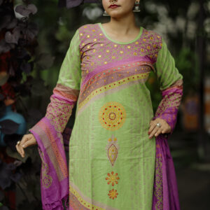 Pista Green & Fuchsia Pink